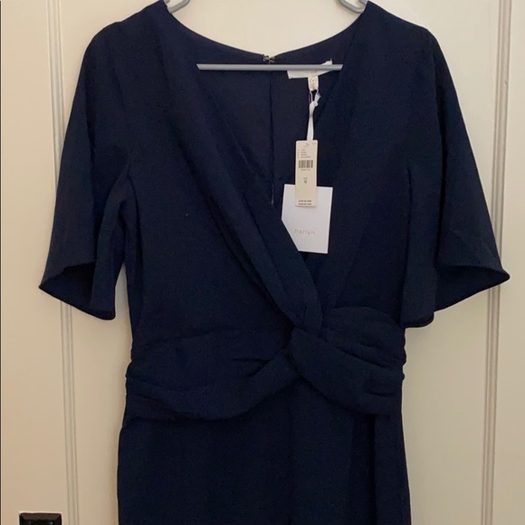 NWT Anthropology Navy Romper Sz M - Picture 3 of 5